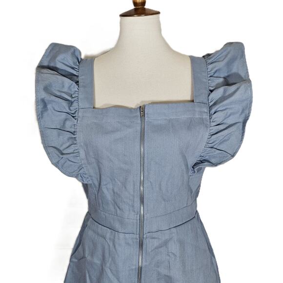 Baltic Born Montgomery Dusty Blue Denim Romper - Picture 6 of 12
